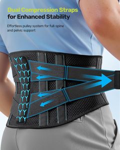Respirant Nylon Maille Tissu Dos Brace 3D Lombaire Pad 6X Ceinture De Soutien Doux Bas Du Dos Soulagement De La Douleur pour Hommes/Femmes Soutien De La <span class=keywords><strong>Taille</strong></span> - Product Image 3