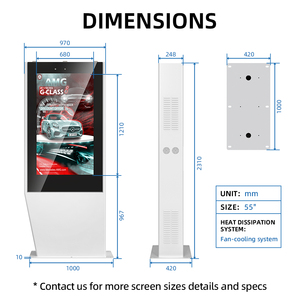 Mwe tương tác 43 55 inch <span class=keywords><strong>LCD</strong></span> màn hình cảm ứng kỹ thuật số biển hiển thị tầng thường vụ quảng cáo Totem cho thông minh trung tâm mua sắm - Product Image 5