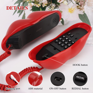 Grabadora retro en forma <span class=keywords><strong>de</strong></span> labio rojo creativo, libro <span class=keywords><strong>de</strong></span> visitas <span class=keywords><strong>de</strong></span> audio - Product Image 4