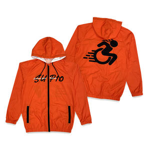 Sweat à capuche zippé coupe-vent personnalisé, léger, pour la course à pied et les sports de plein air - Product Image 1