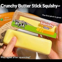 Nouveau Best-Seller : Jouet Squishy en PU, Thème Alimentaire, Bâton de Beurre Croustillant et Réaliste, à Rebond Lent, Satisfaisant et Apaisant pour l'Anxiété, pour Filles et Garçons