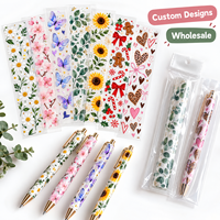 Film PET UV personnalisé, imperméable et lavable pour transferts sur stylos, pour la décoration de stylos DIY