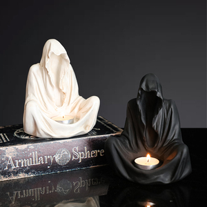 1 pieza de molde de resina con temática de fiesta de magos de Halloween para decoración del hogar y velas de té, elegantes decoraciones para fiestas. - Product Image 1