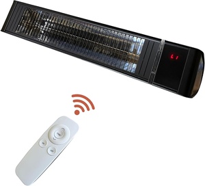 Tube chauffant infrarouge doré pour usine, radiateur électrique mural à rayonnement thermique 1500W, contrôlé par application, avec fonction d'éclairage - Product Image 3