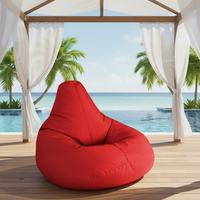 Einzigartiger Dreieck-Sitzsack für Draußen Modernes Limettenfarbenes Polystyrol-Perlen Stoff-Sofa Wohnzimmermöbel