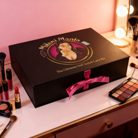 Boîte cadeau réutilisable de luxe pour extensions de cheveux, emballage personnalisé avec logo, boîte à perruque avec doublure intérieure en satin de soie