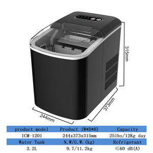 WEILI Factory Direct 12kg Small 2 <strong>Size</strong> Ice Cube Maker LED Display Home &amp; Car Use Electric Power Source 1 Year Warranty - Product Image 6
