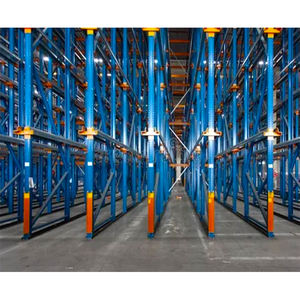 מערכת מדפים בצפיפות גבוהה, מדפי אחסון תעשייתיים למחסנים עבור משטחים כבדים, מדפי פלדה חוסכי מקום - Product Image 3