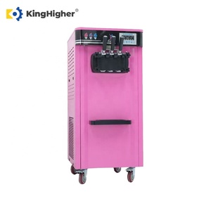 Máquina de helados de servicio suave de 3 sabores comercial rosa de alta calidad, máquina de helados eléctrica profesional Vertical para negocios - Product Image 6