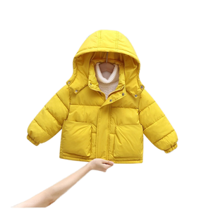 AD-QZS207 Nueva Chaqueta Acolchada Informal con Capucha y Cremallera Estilo Coreano de Invierno con Bolsillo Grande para Niños - Product Image 1