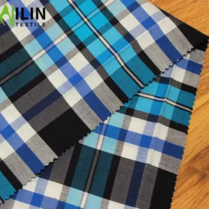 Fashion Benang Dicelup Kain 100% Katun Periksa Kapas untuk Seragam