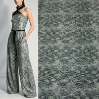 Tissu à paillettes imprimé peau de serpent personnalisable, tissu brodé brillant pour robe de soirée ou de bal