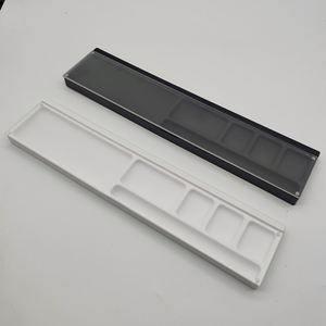 Nouveau support de clavier de bureau en cuir noir et blanc, repose-poignets pour souris, boîte de rangement de bureau - Product Image 2