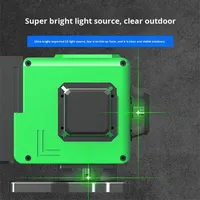 Mini niveau laser ultra-petit haute puissance, lumière verte, 16 lignes, pose de carrelage, nivellement automatique