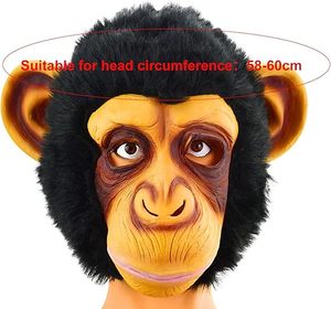 Halloween gorila mono máscara divertido Animal disfraz látex tocado miedo silicona Cosplay accesorio niños mascarada Cosplay <span class=keywords><strong>payaso</strong></span> - Product Image 6
