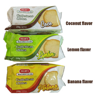 Galletas Finas y Crujientes de Plátano, Bolsa de 250g, Reemplazo de Comida para el Desayuno, Venta al por Mayor
