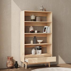 ชั้นวางของไม้แบบเปิด 4 ชั้น ทันสมัย พร้อมลิ้นชักแบบมีร่อง ป้องกันการล้ม สำหรับใช้ในบ้าน - Product Image 6