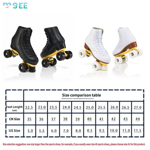 Patins à roulettes classiques Seemore ODM/OEM en daim rétro pour intérieur/extérieur, double rangée ABEC-7, sans roues lumineuses - Product Image 6