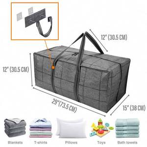 ถุงเก็บเสื้อผ้าแบบพับได้ ขนาดใหญ่ ทำจากผ้าไม่ถักทอ สามารถวางซ้อนกันได้ - Product Image 6