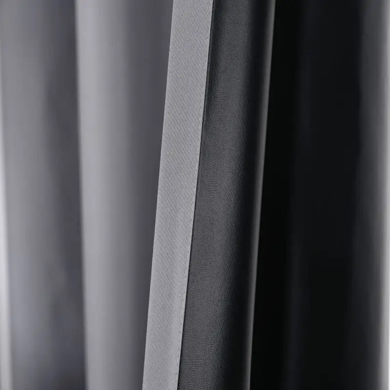 Plain Full Blackout Curtain Fabric 2021 Model Modern Minimalist Style In Stock 15 Color Home Textile Curtain Interlining Lining