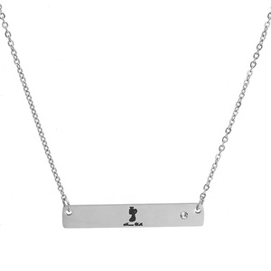 Yiwu-collar <span class=keywords><strong>de</strong></span> acero inoxidable Aceon Velle para mujer, joyería brillante y pulida en blanco, barra Horizontal, barra <span class=keywords><strong>de</strong></span> piedra <span class=keywords><strong>de</strong></span> nacimiento para estampado - Product Image 4