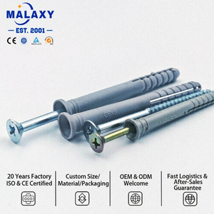 Tornillo de expansión de plástico de nylon con cabeza avellanada autorroscante para hormigón, suministro directo de fábrica Malaxy - Product Image 1