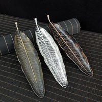 Décoration d'intérieur, mini brûleur d'encens de luxe, brûleur d'encens moderne en métal, porte-encens en forme de feuille
