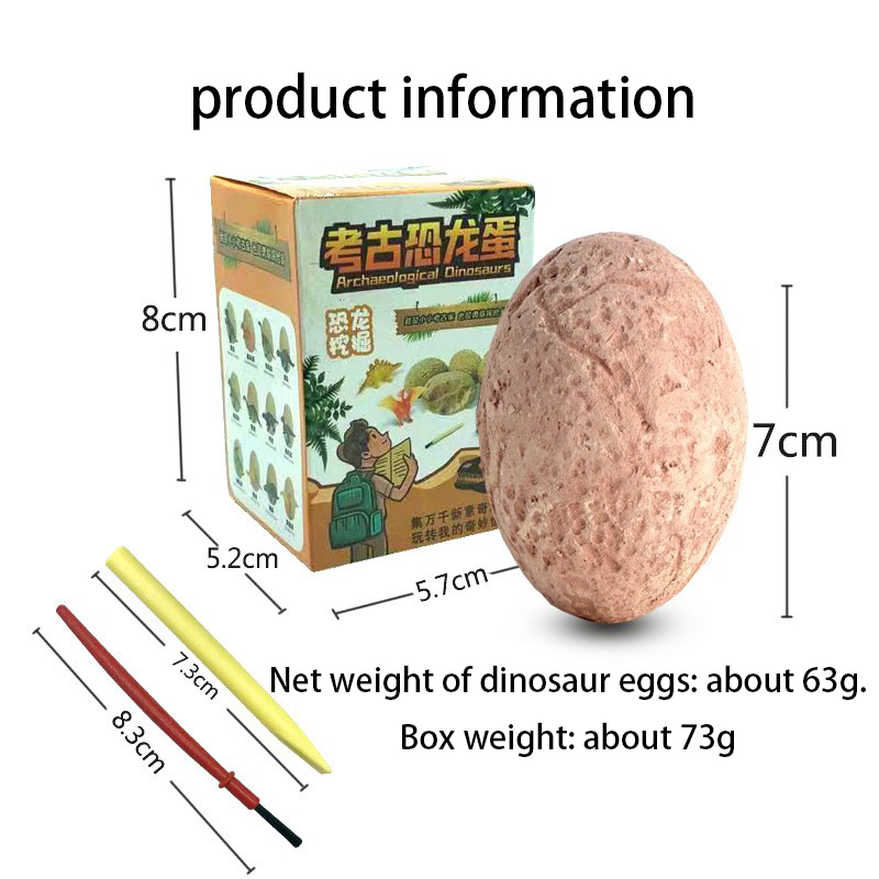Un uovo di dinosauro archeologico (5,2*5,7*8cm, circa 73g).