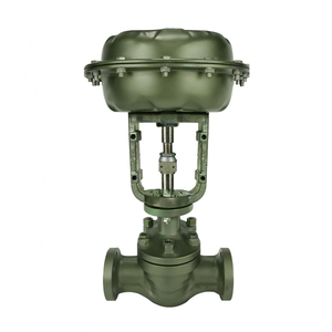 Vanne de régulation de pression pneumatique à cage simple en acier au carbone série ZJHP EP Positioner YT1000L DN50 - Product Image 2