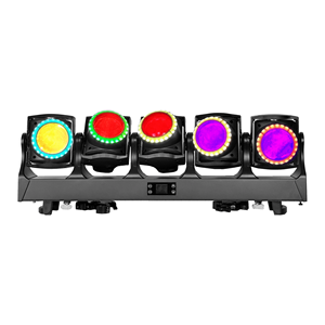 5x120W RGBW Tornado Storm LED Beam Moving Head avec anneau RGB pour DJ, soirée, discothèque, mariage, scène - Product Image 1