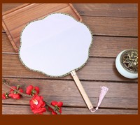 Kit de Peinture DIY pour Éventail Rond en Bambou, Éventail en Soie, Projet Artistique Fait Main pour la Maternelle, Cadeau Décoratif