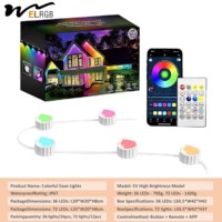 Lumière de toit Bluetooth WiFi, télécommande par application, intelligente, colorée, RGBCW, commande vocale IC, guirlandes lumineuses décoratives intérieures, extérieur