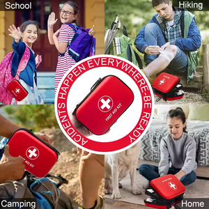 Mini caja de botiquín de primeros auxilios impermeable EVA, botiquín médico pequeño para el hogar y al aire libre, bolsas y estuches especiales - Product Image 6