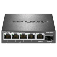 TP-LINK TL-SG2206LPF Tam Gigabit PoE Switch Bulut Yönetimi 10/100/1000Mbps 1 Optik Port SFP 5 Gigabit Port 6 Uplink Port