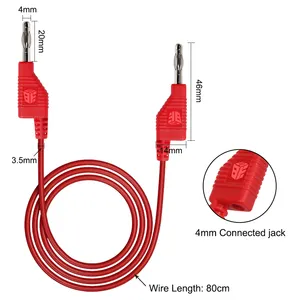 BST-070-JP Heat cand cold resistance Pure copper nickel plated superconducting stackable banana plug test leads