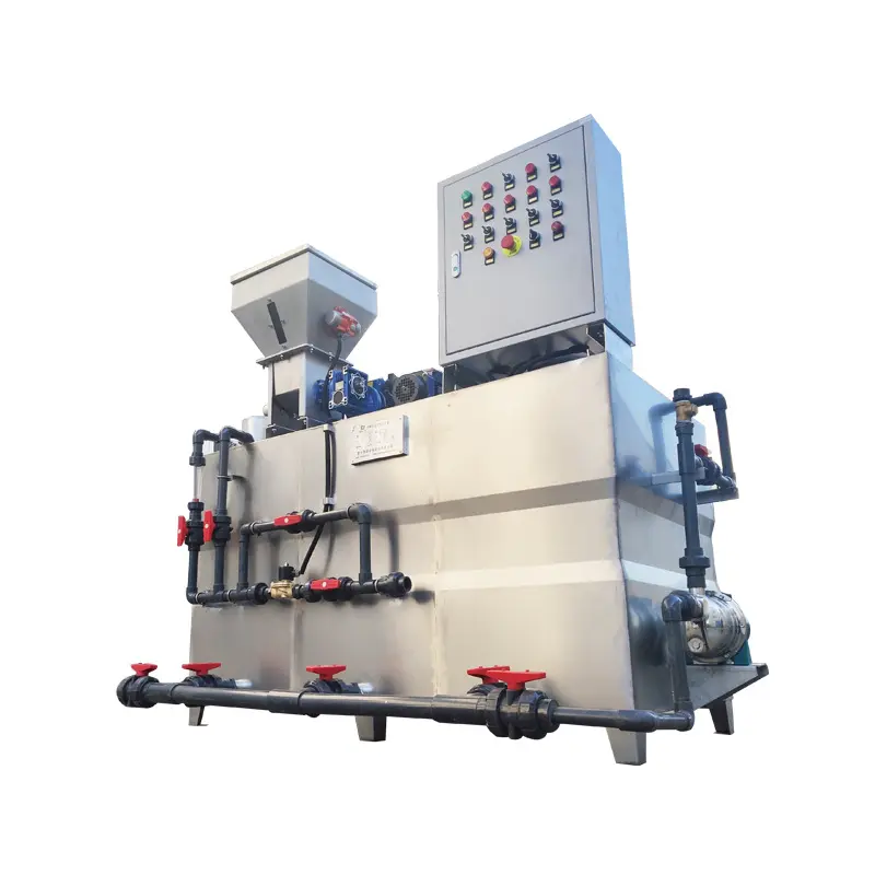 Sistema Automático de dosificación de polímero químico para tratamiento de aguas residuales, precio de fábrica