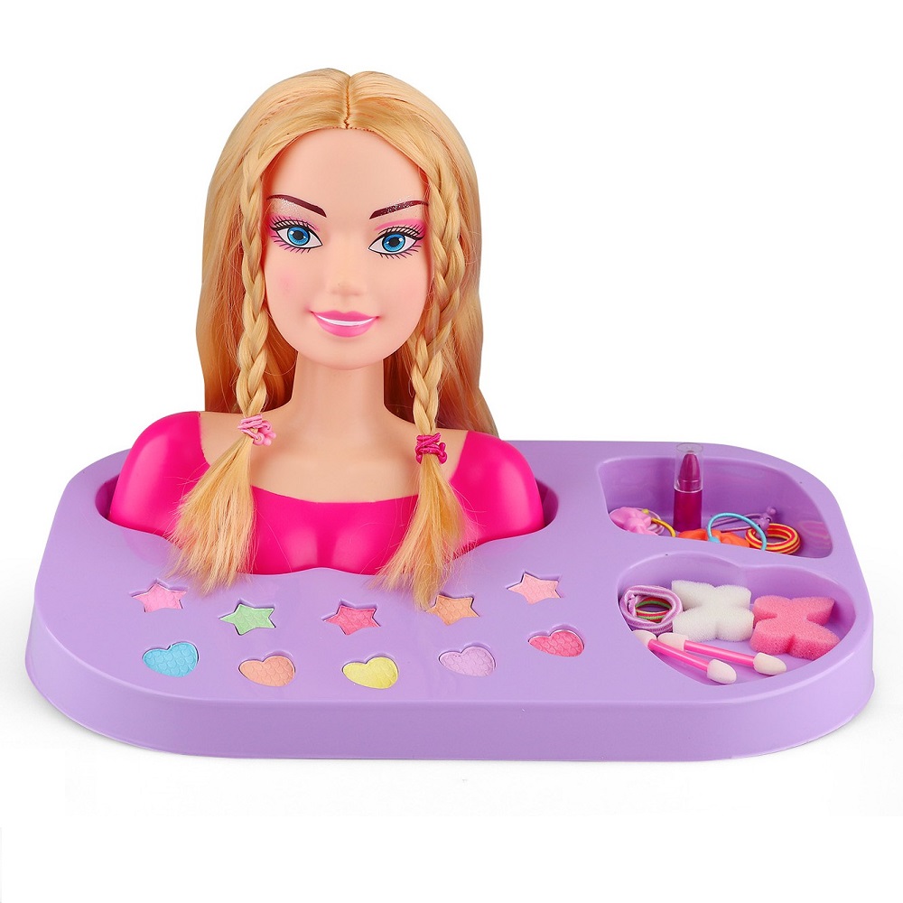 Сделай сам, маленькая кукла средней длины, модель, безопасный макияж, голова куклы, стильные игрушки для девочек