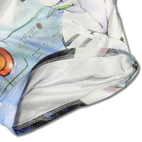 Shorts de sport personnalisés à motif imprimé par sublimation, style anime et dessin animé, coupe ample, respirants, avec cordon de serrage