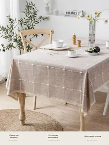 Nuova Collezione 2025: Tovaglia di Lusso in Cotone e <span class=keywords><strong>Lino</strong></span> Intrecciato, Stile Americano, Antimacchia, <span class=keywords><strong>per</strong></span> Casa, Tavolino <span class=keywords><strong>da</strong></span> Caffè, Scrivania, Studenti - Product Image 5