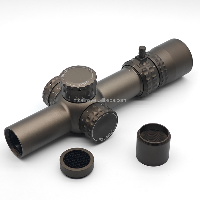 Hunting Scope 1-8X24mm FFP LPVO F1 First Focal Plane Optics 34mm Tube FC-DMX Reticle Optical Telescopic Sight Red Illumination