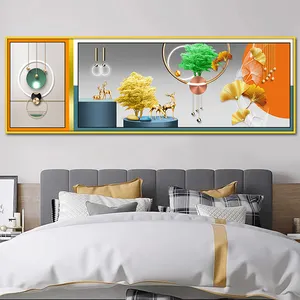 Decorative Metal Wall Picture Frame Wall Hanging Glass Painting Crystal Porcelain Painting