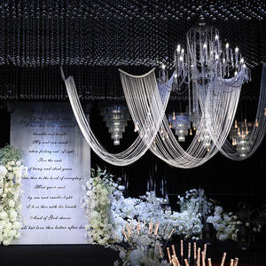 Cortina de Cuerdas con Borlas y Cuentas de Cristal, Estilo Lujoso LANJO, para Decoración de Bodas, Fiestas y Escenarios - Product Image 4