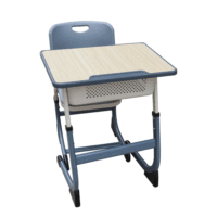 Ensemble de mobilier scolaire moderne Knock PP en plastique, banc d'école primaire, bureau d'étudiant, table de lecture traditionnelle pour bureau à domicile