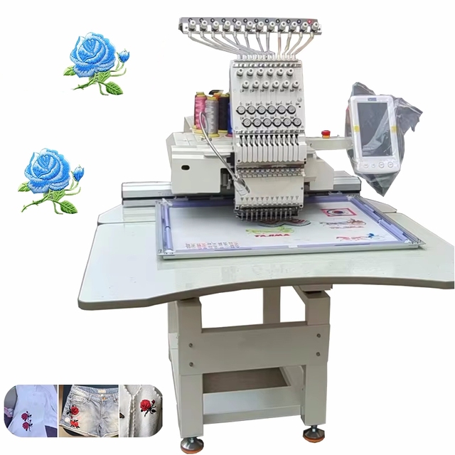 Tshirt Sewing Embroidery Machine 2 Head Embroidery Machine Computerized