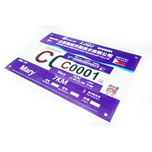 2024 Slabbetje Voor Marathon Hot Selling Papier Tyvek Aangepaste Race Kleurendruk