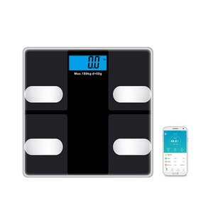 Cân Điện Tử Thông Minh 7 Trong 1 BMI LCD Có Đèn Nền Màu Xanh Dương Với Răng Xanh Dương - Product Image 2