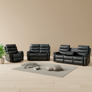 Sofá Reclinable de Cuero Sintético Color Chocolate 3+2+1, Eléctrico, Extensible, Convertible, Refrigerante, Moderno y de Lujo, Directo de Fábrica - Product Image 2