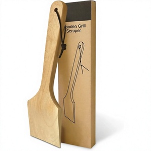 Wooden <b>Grill</b> Scraper Bristle Free <b>BBQ</b> Cleaning Brush <b>Replaceable</b>- Heat Resistant Head Barbecue <b>Grill</b> Cleaner - Product Image 4