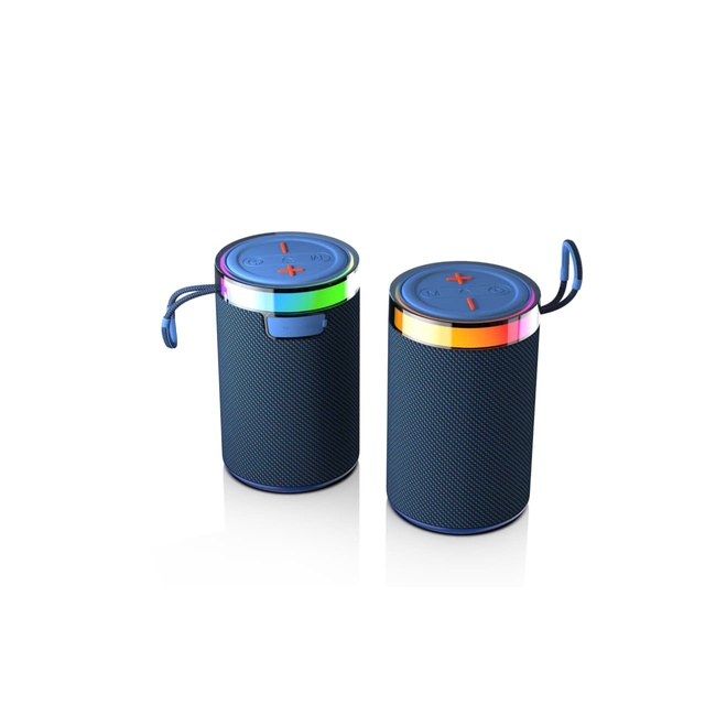 Portable Outdoor Speaker 5W Fabric-Cover RGB Light Ring Bass Wireless Bluetooths Loudspeakers for Travel