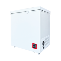Congélateur coffre solaire DC 12V 100L 150L 200L 300L 400L 500L avec porte simple, dégivrage manuel, alimentation solaire et par batterie